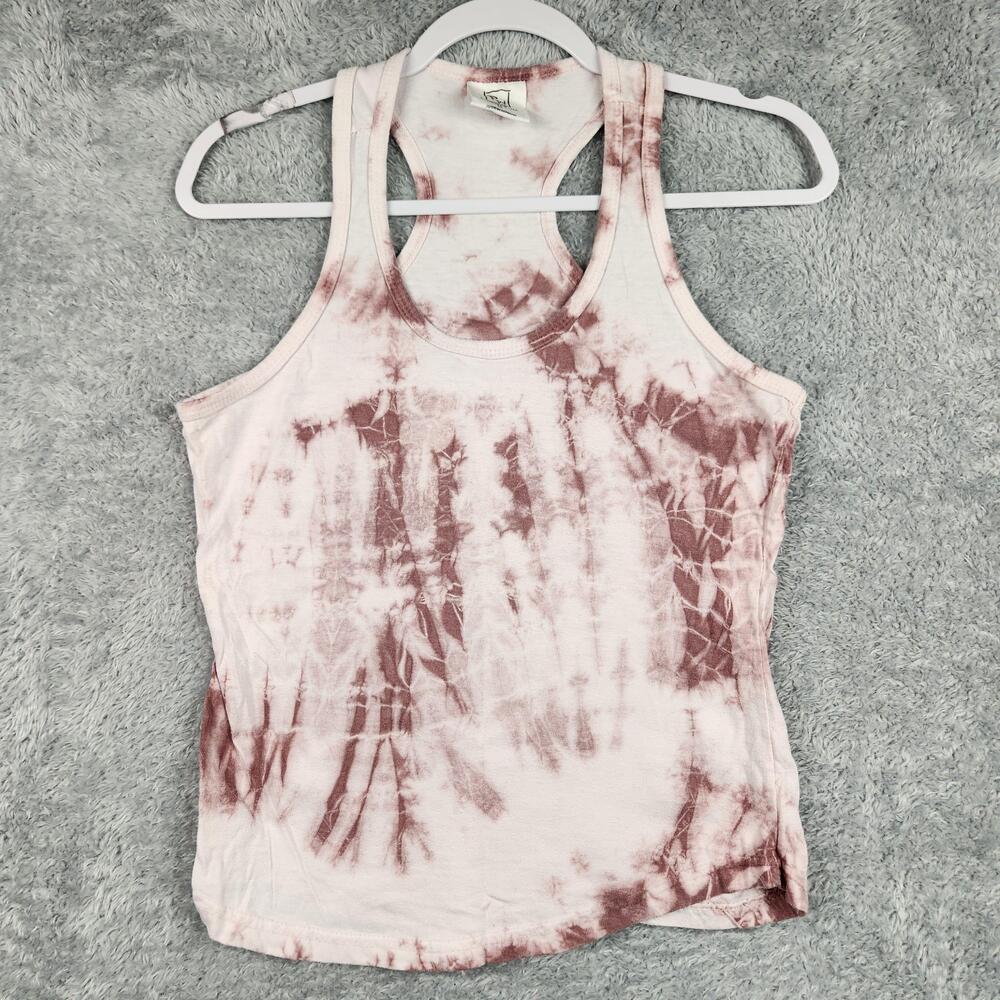Ragwear USA Tank Top Womens Medium Pink Tie Dye Racerback Scoop Neck Fairy Y2k